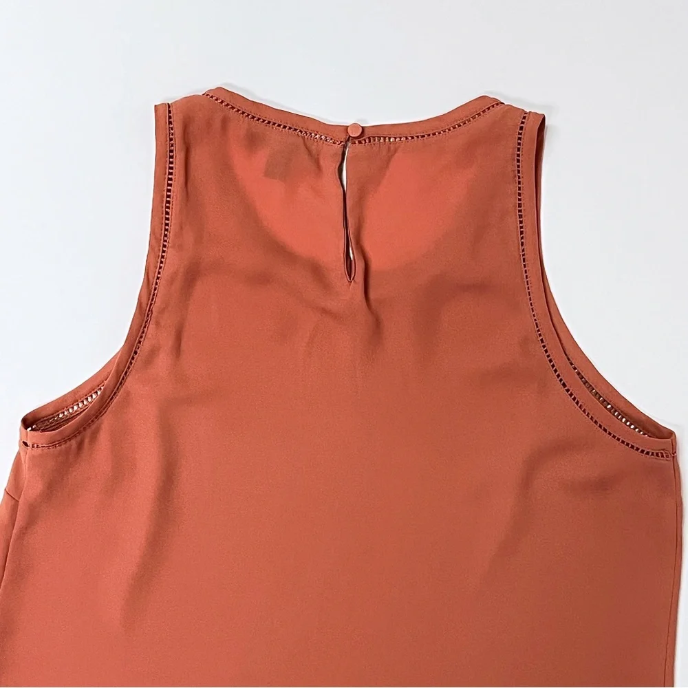 J. Crew ladder trim drapey sleeveless top in sunbaked clay size 0